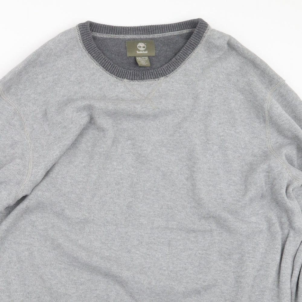 Timberland Mens Grey  Knit Pullover Jumper Size 2XL