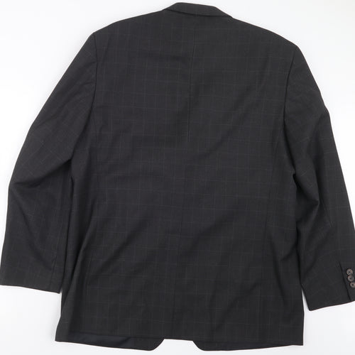 Zantos Mens Grey Check  Jacket Suit Jacket Size 42