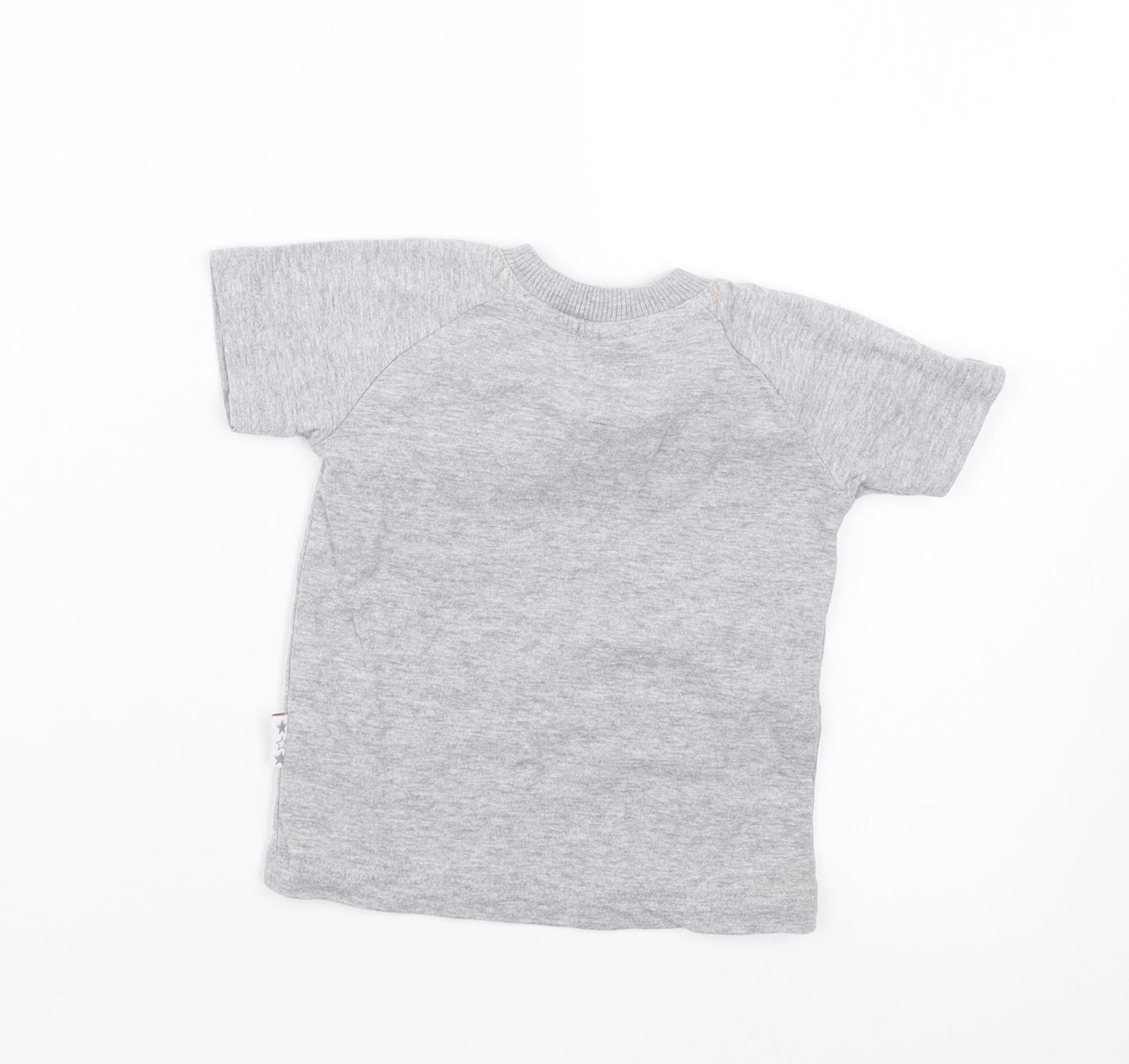 Watch Me Grow Boys Grey   Basic T-Shirt Size 3-6 Months