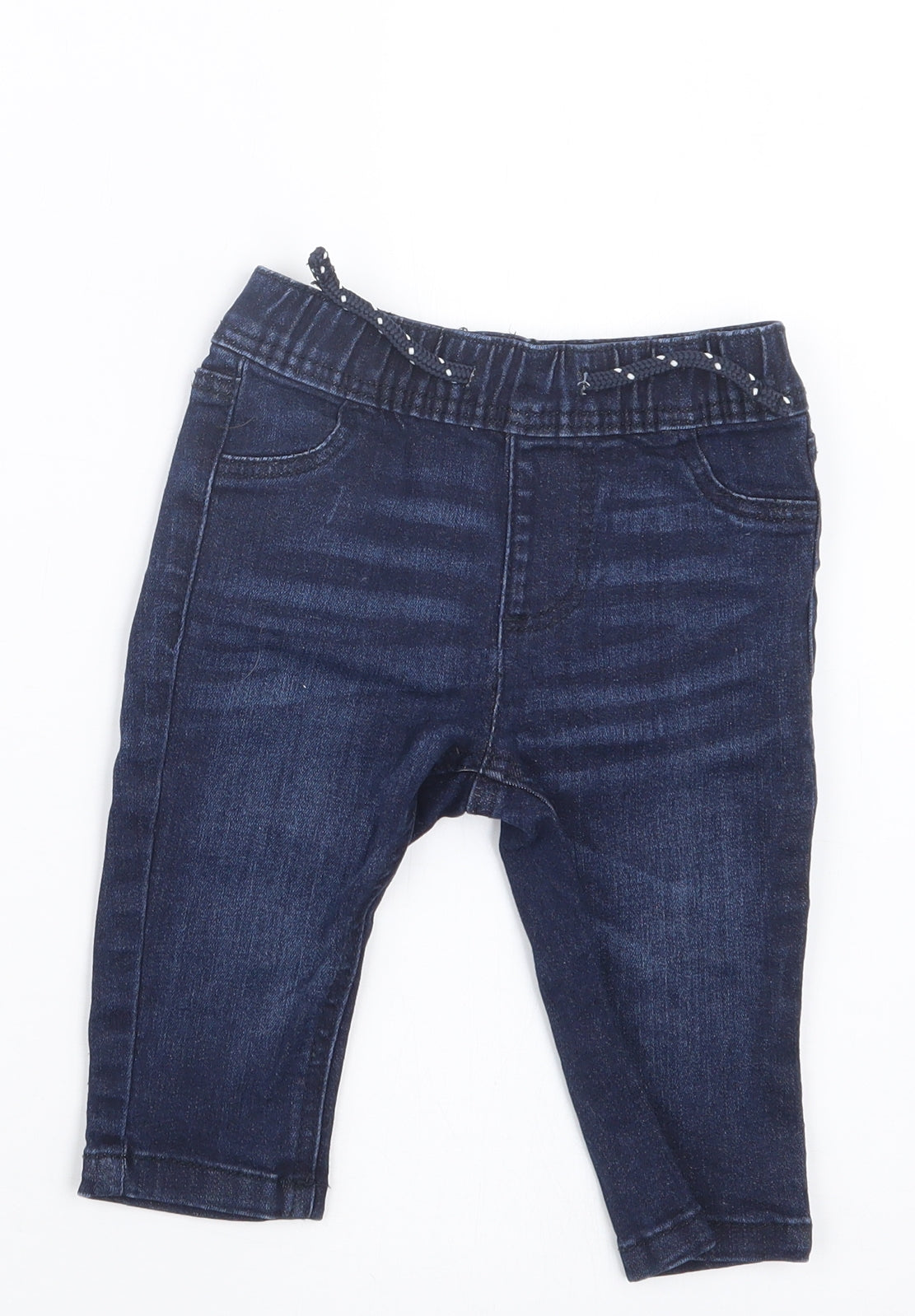 Primark Boys Blue  Damask Capri Jeans Size 3-6 Months