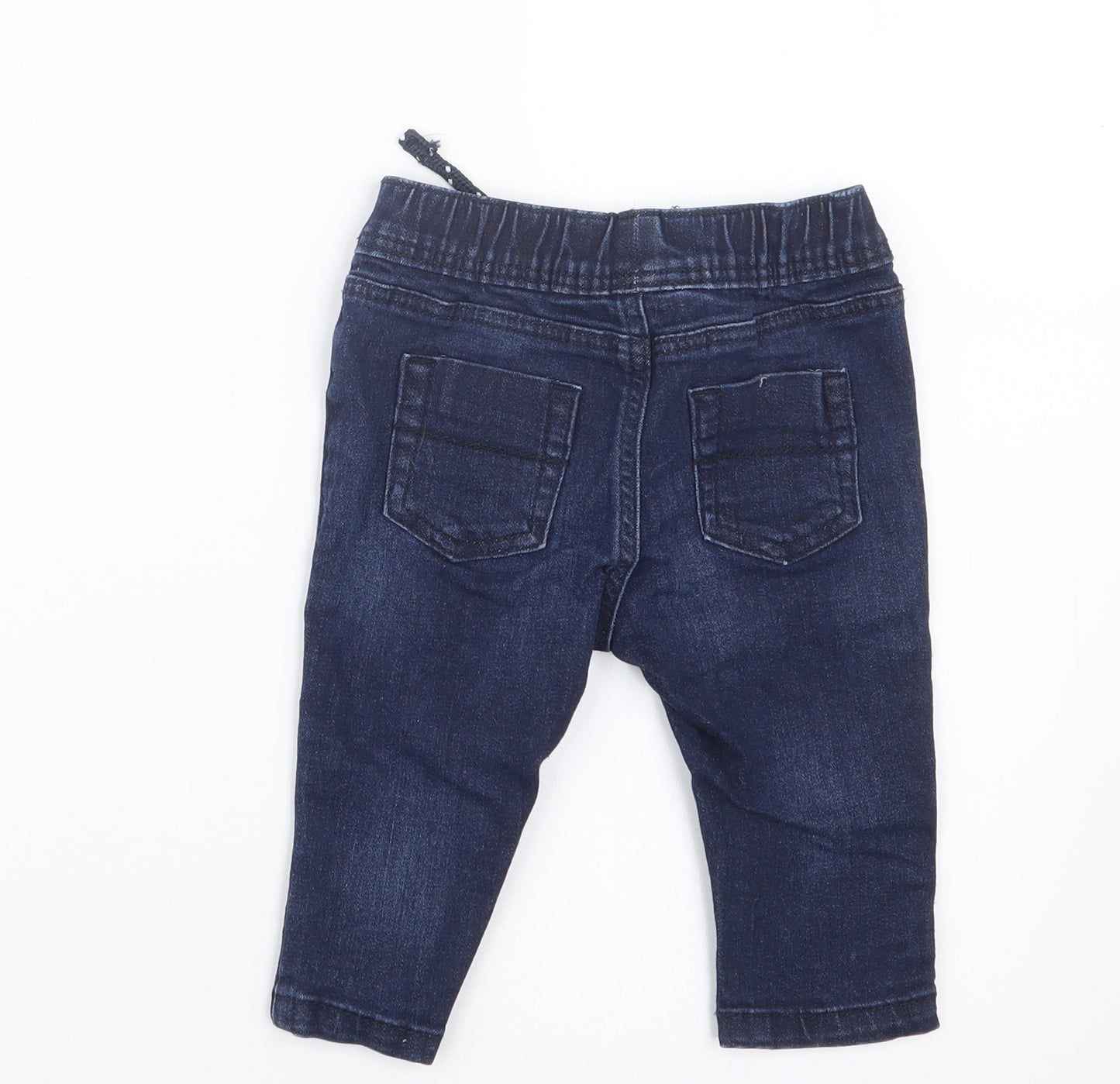 Primark Boys Blue  Damask Capri Jeans Size 3-6 Months