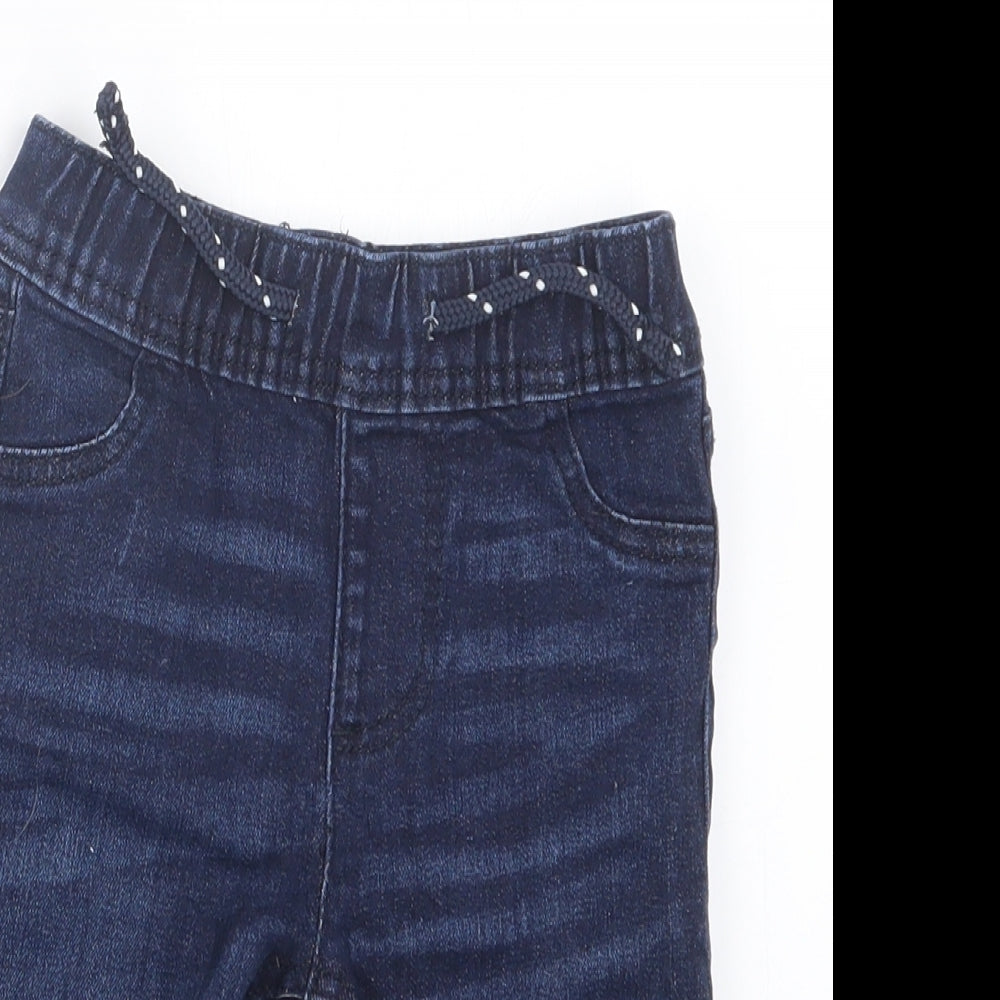 Primark Boys Blue  Damask Capri Jeans Size 3-6 Months