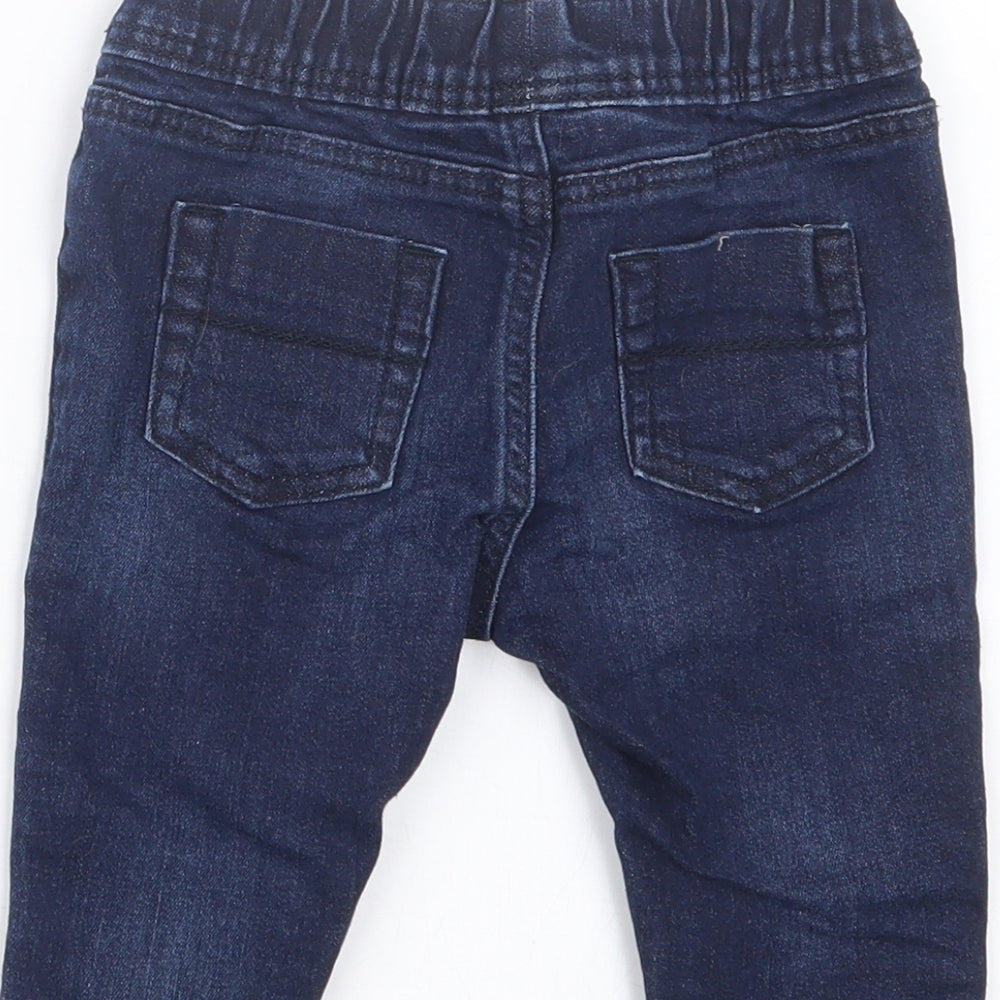 Primark Boys Blue  Damask Capri Jeans Size 3-6 Months