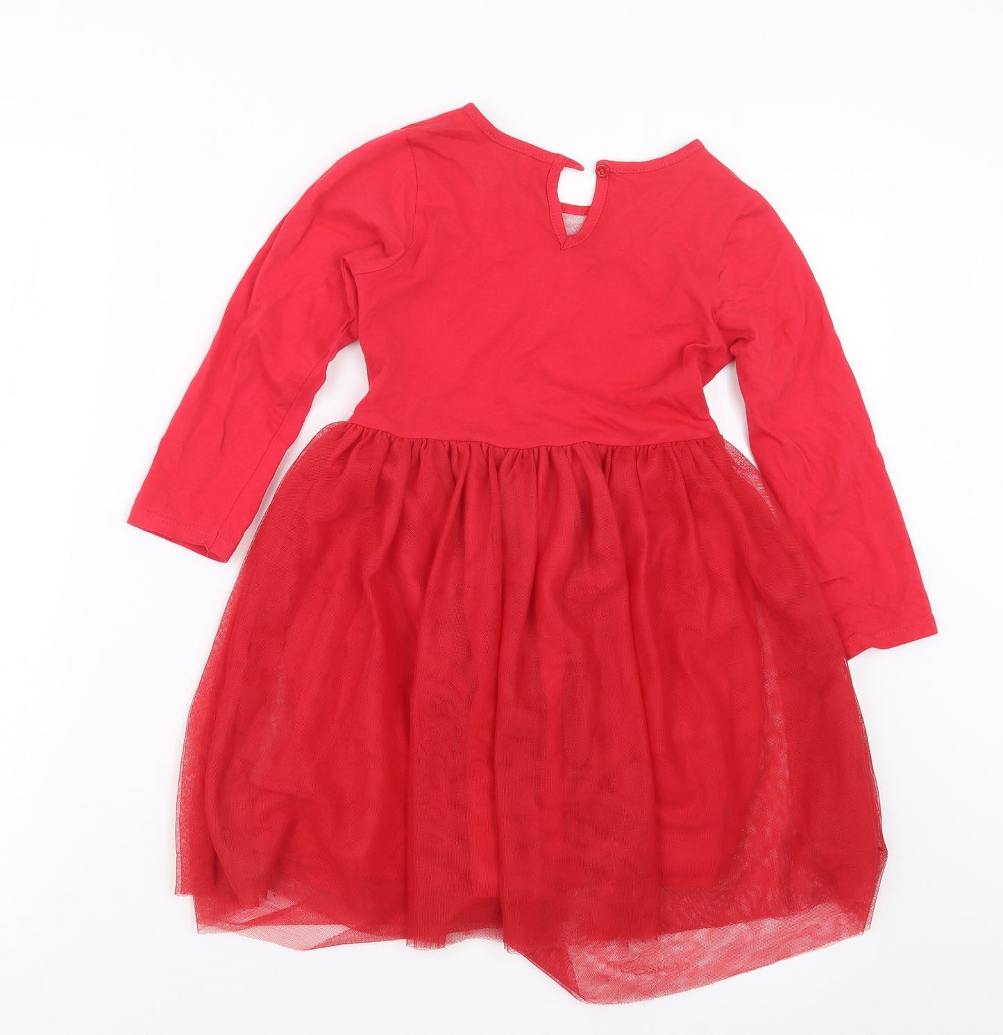 Blue Zoo Girls Red   T-Shirt Dress  Size 4-5 Years  - Unicorn