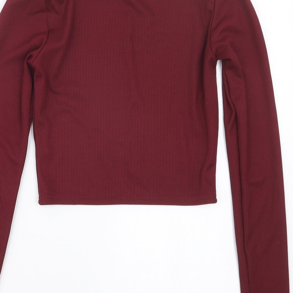Missguided Womens Purple   Cropped T-Shirt Size 6