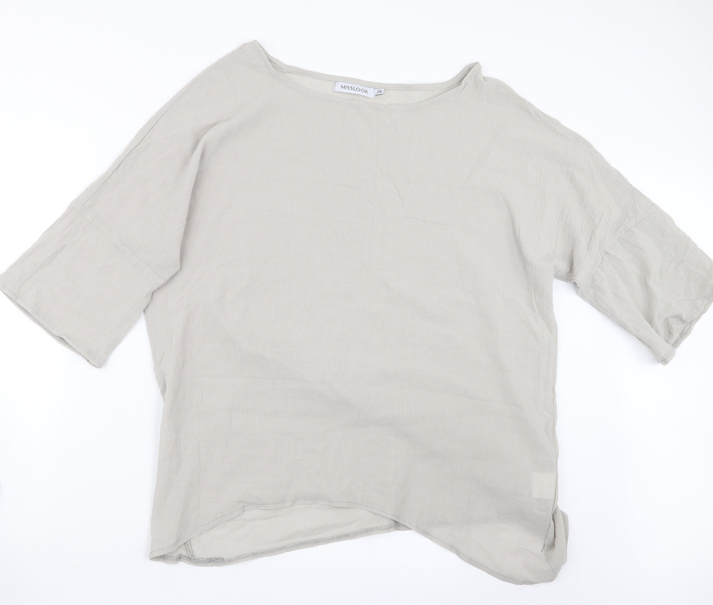 MissLook Womens Grey   Basic Blouse Size 2XL