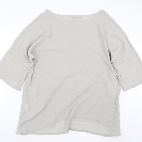 MissLook Womens Grey   Basic Blouse Size 2XL