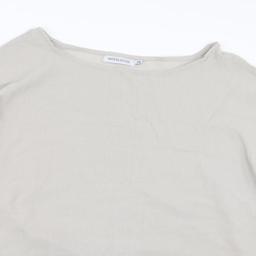 MissLook Womens Grey   Basic Blouse Size 2XL