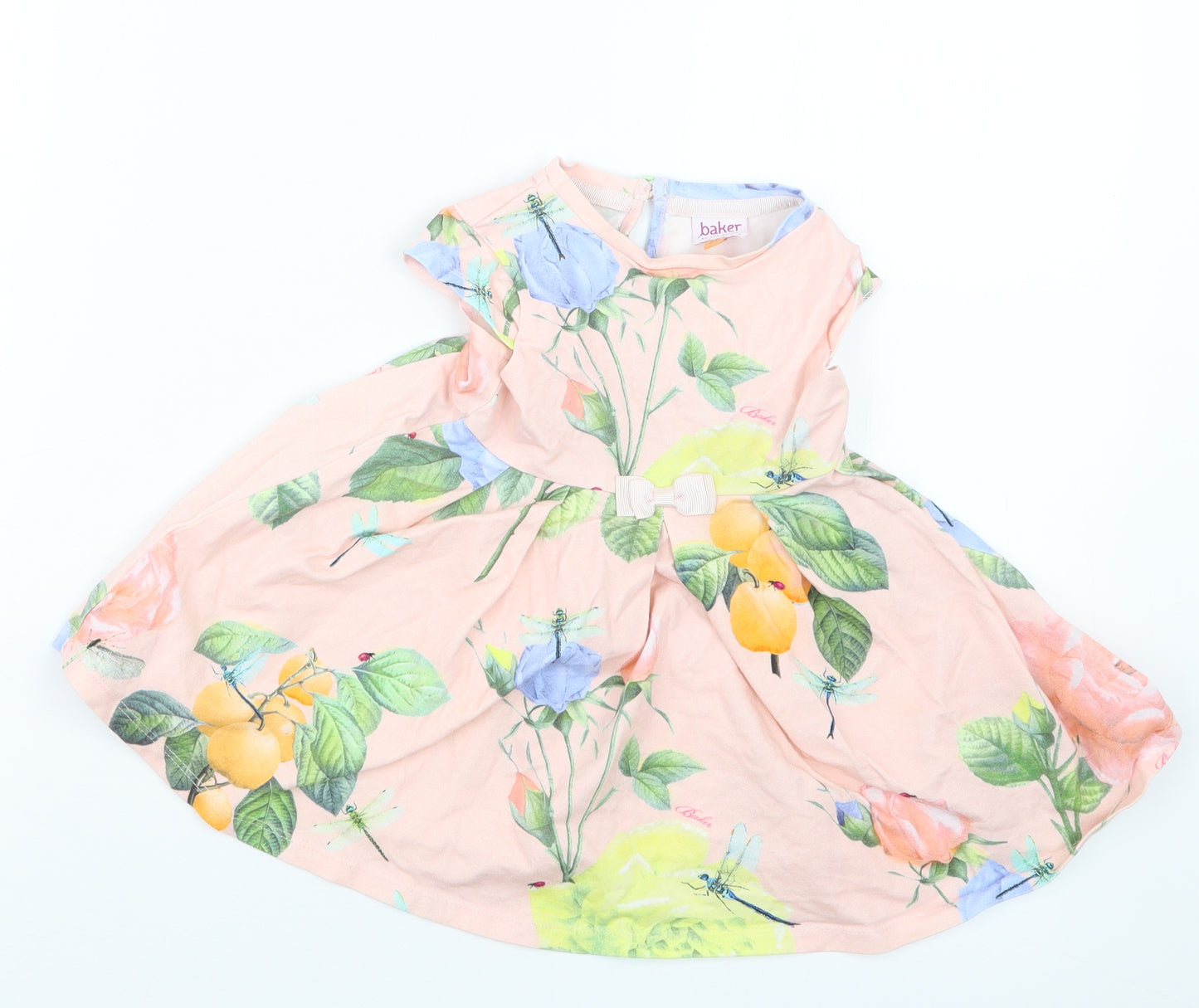 Ted Baker Girls Pink Geometric  A-Line  Size 9-12 Months