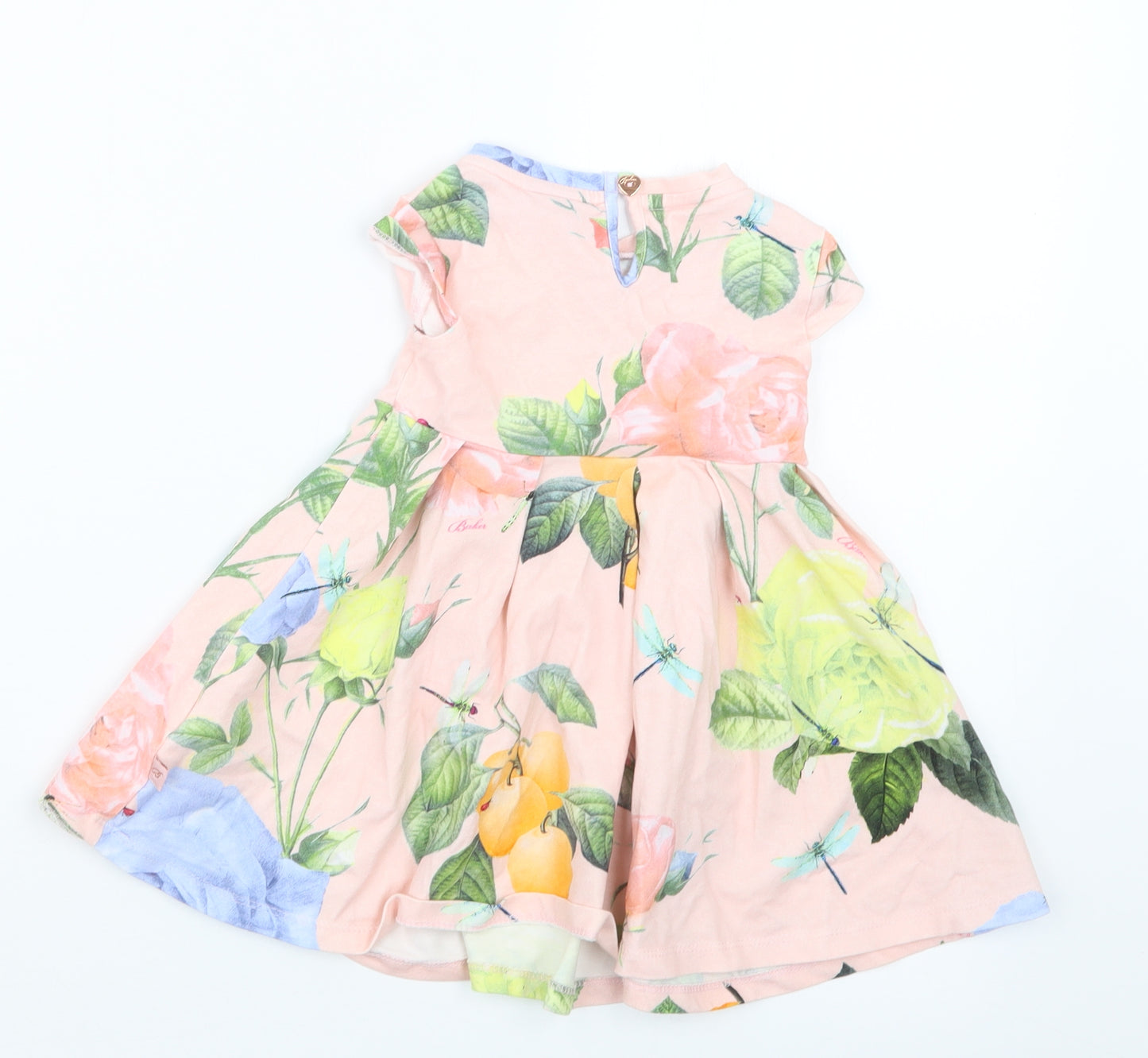 Ted Baker Girls Pink Geometric  A-Line  Size 9-12 Months