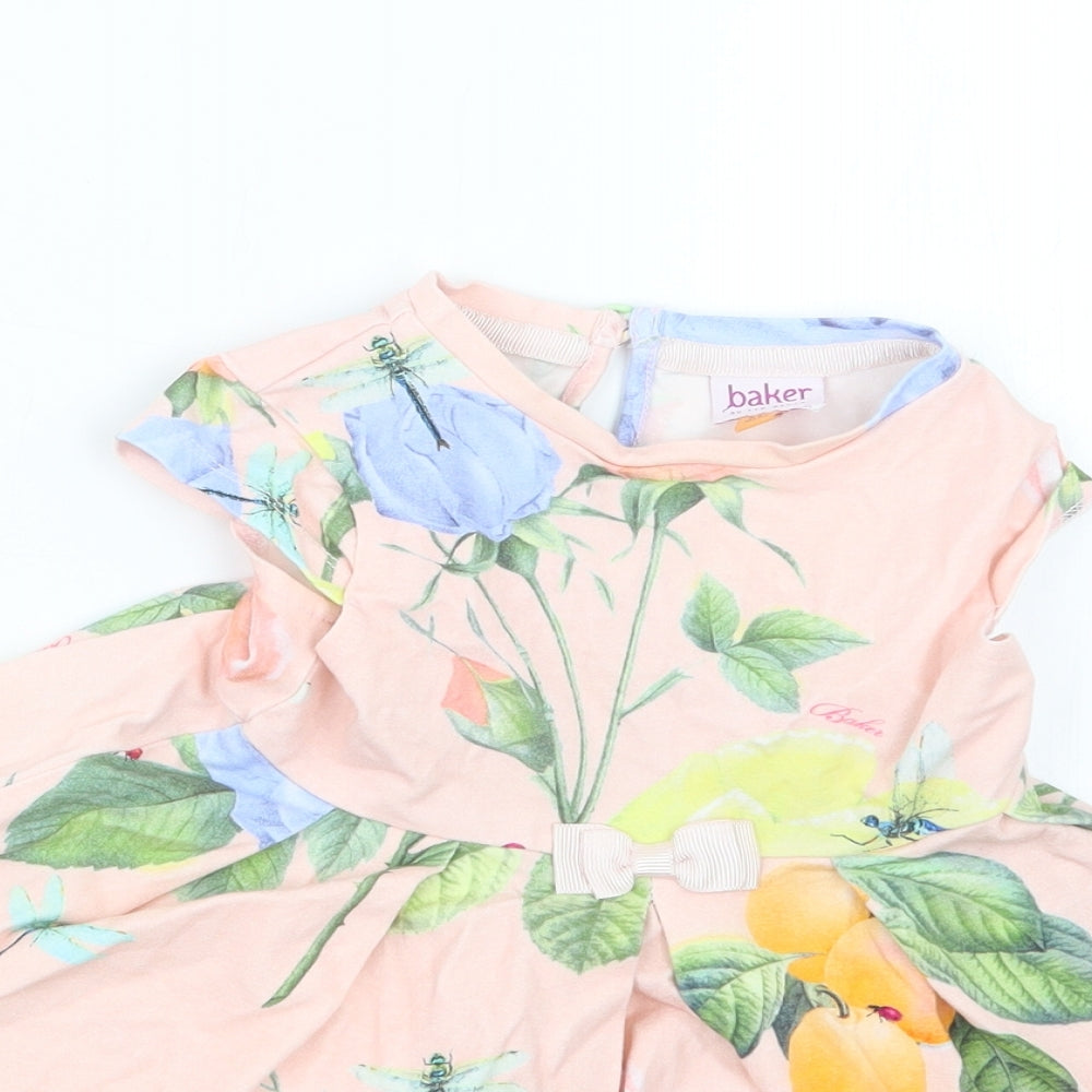 Ted Baker Girls Pink Geometric  A-Line  Size 9-12 Months