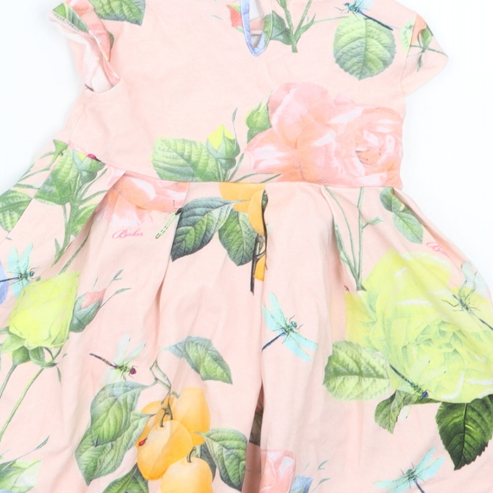 Ted Baker Girls Pink Geometric  A-Line  Size 9-12 Months