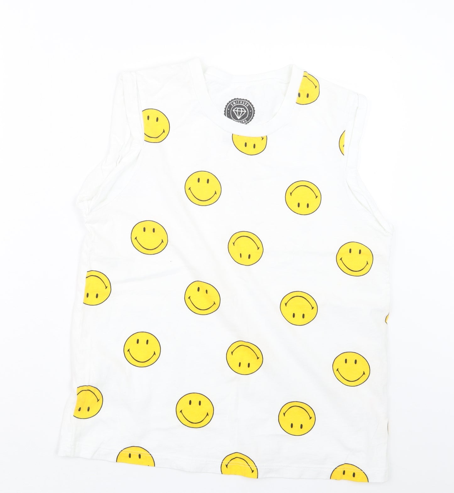 Smithson Clothing Mens Yellow Geometric   T-Shirt Size S