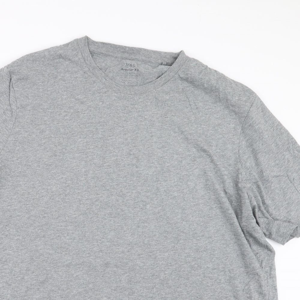 Marks and Spencer Mens Grey    T-Shirt Size 2XL