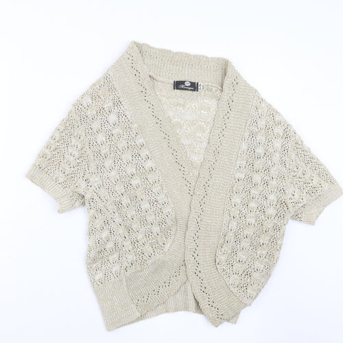 Monique Womens Beige  Knit Cardigan Jumper Size L