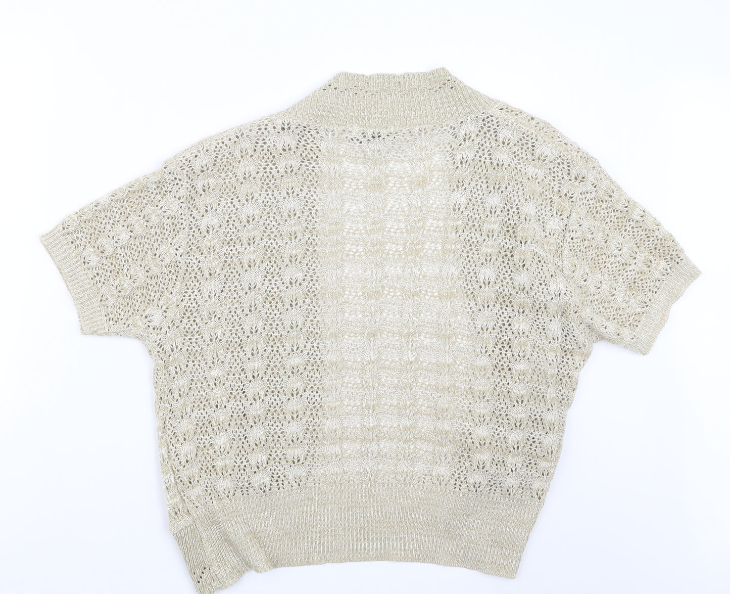 Monique Womens Beige  Knit Cardigan Jumper Size L