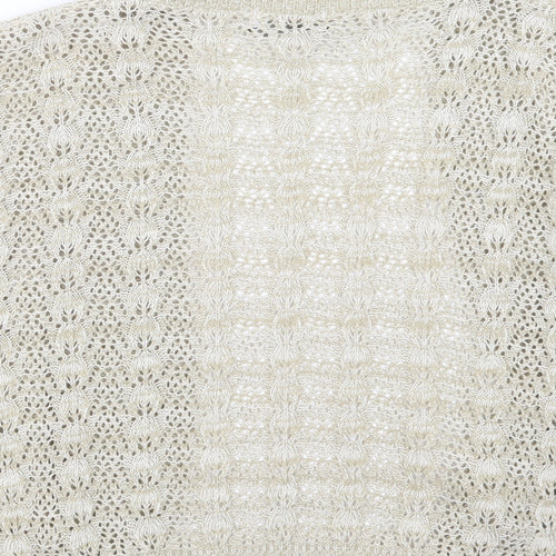 Monique Womens Beige  Knit Cardigan Jumper Size L
