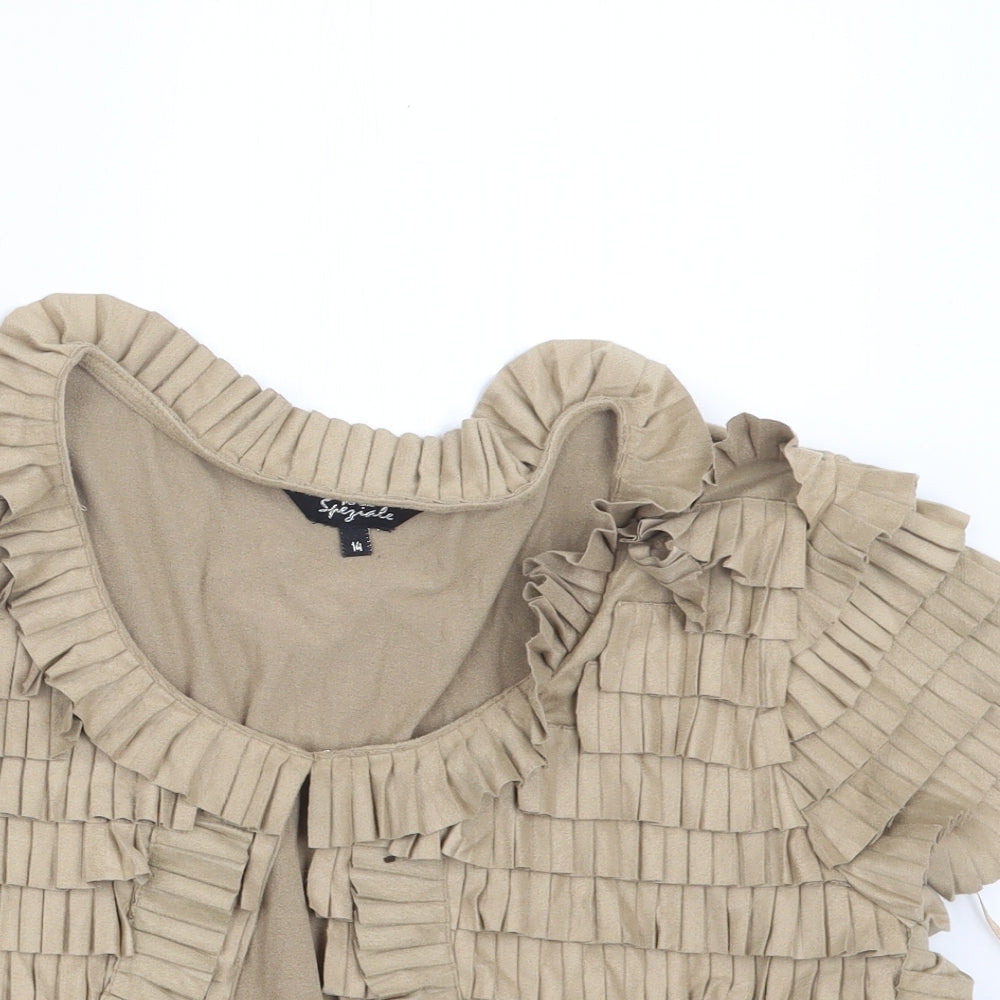 Per Una Womens Beige   Jacket  Size 14