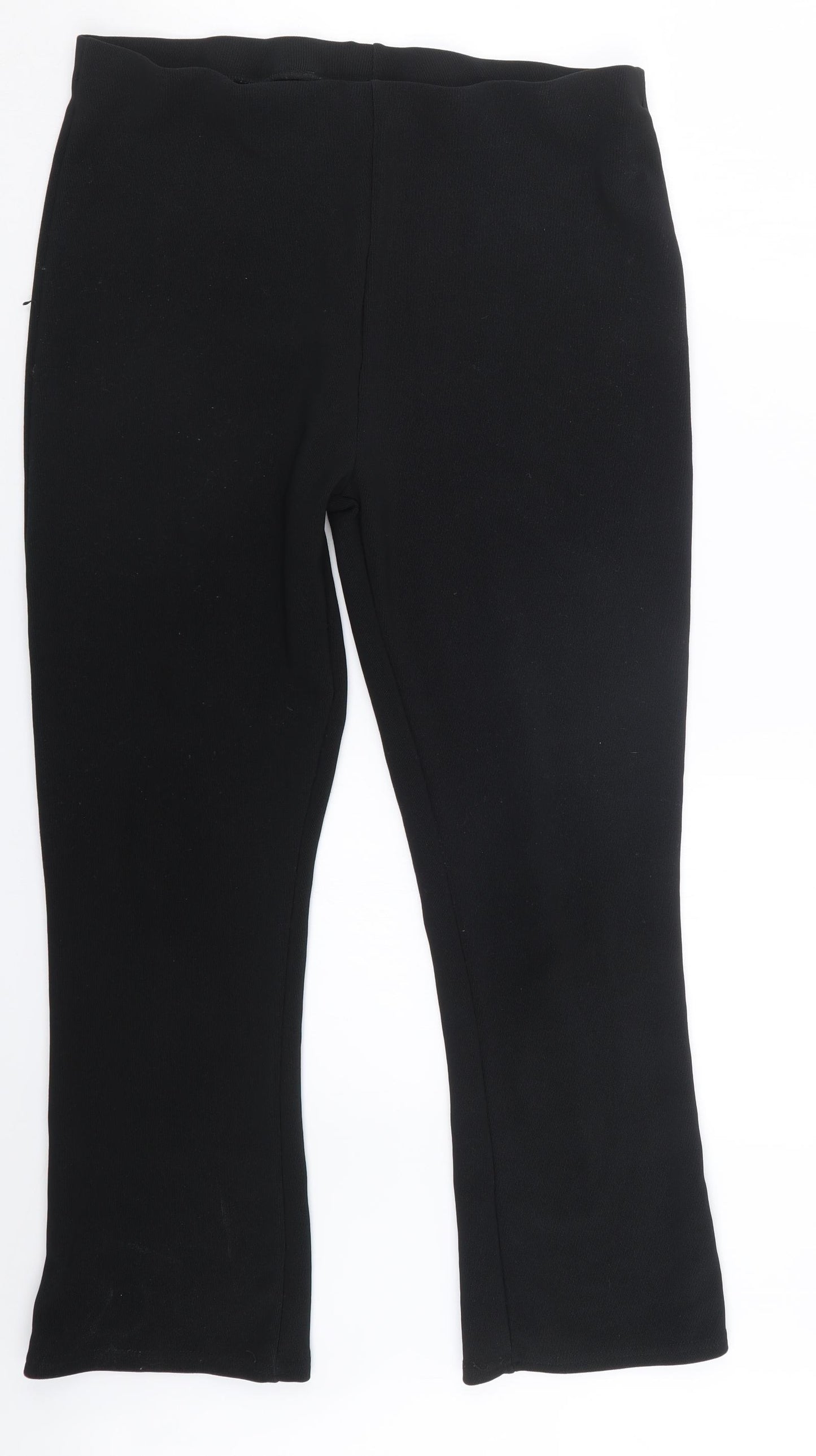 Preworn Womens Black   Trousers  Size 16 L26 in