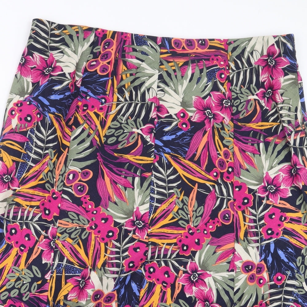 Isle Womens Pink Geometric  A-Line Skirt Size 18