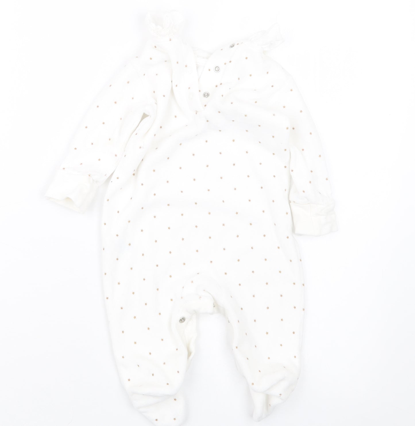 Matalan Girls White Geometric  Babydoll One Piece Size 3-6 Months