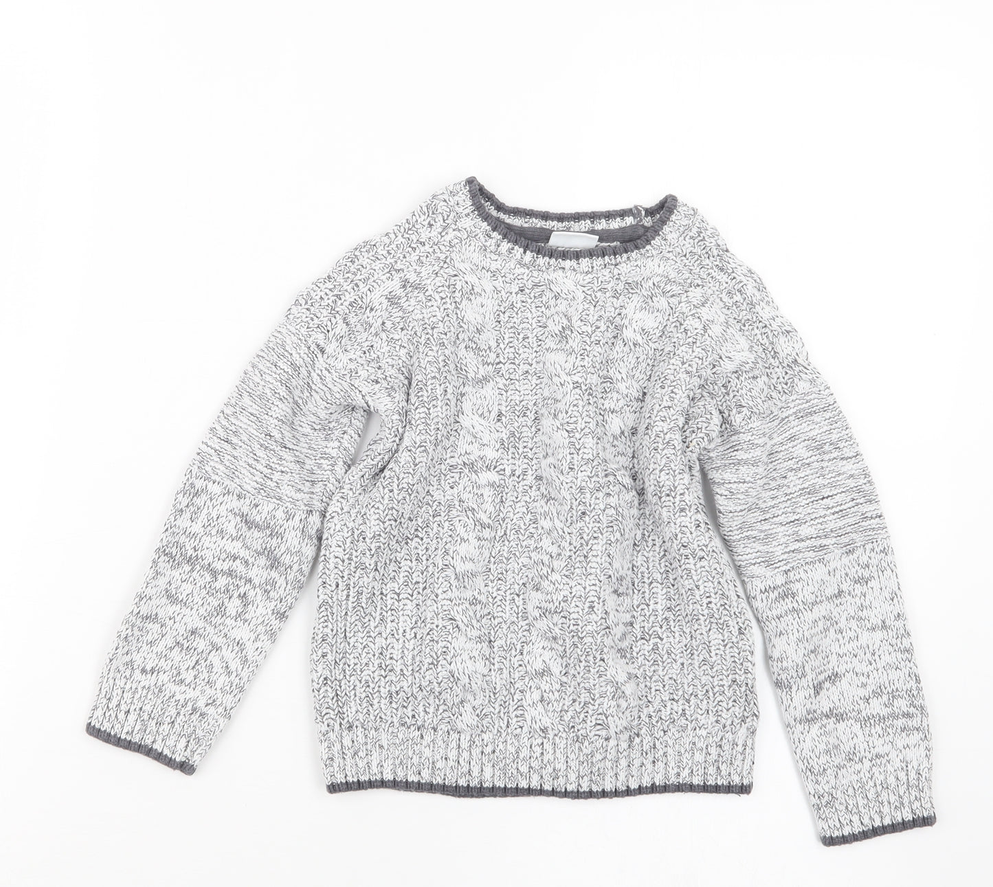 F&F Boys Grey  Knit Pullover Jumper Size 4-5 Years