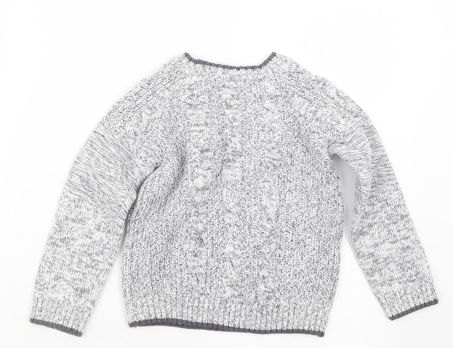 F&F Boys Grey  Knit Pullover Jumper Size 4-5 Years