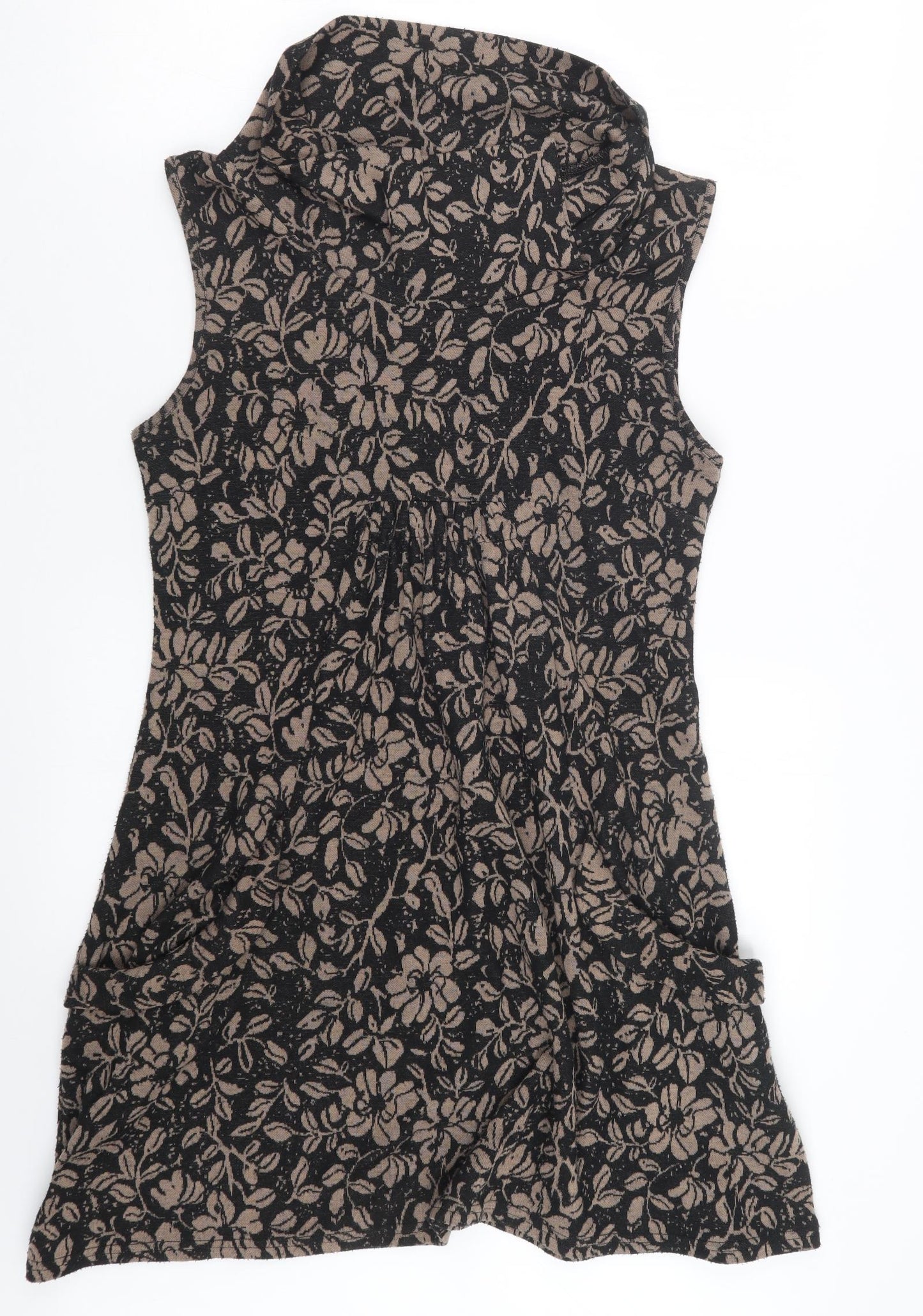 Apricot Womens Black Geometric  Jumper Dress  Size 12