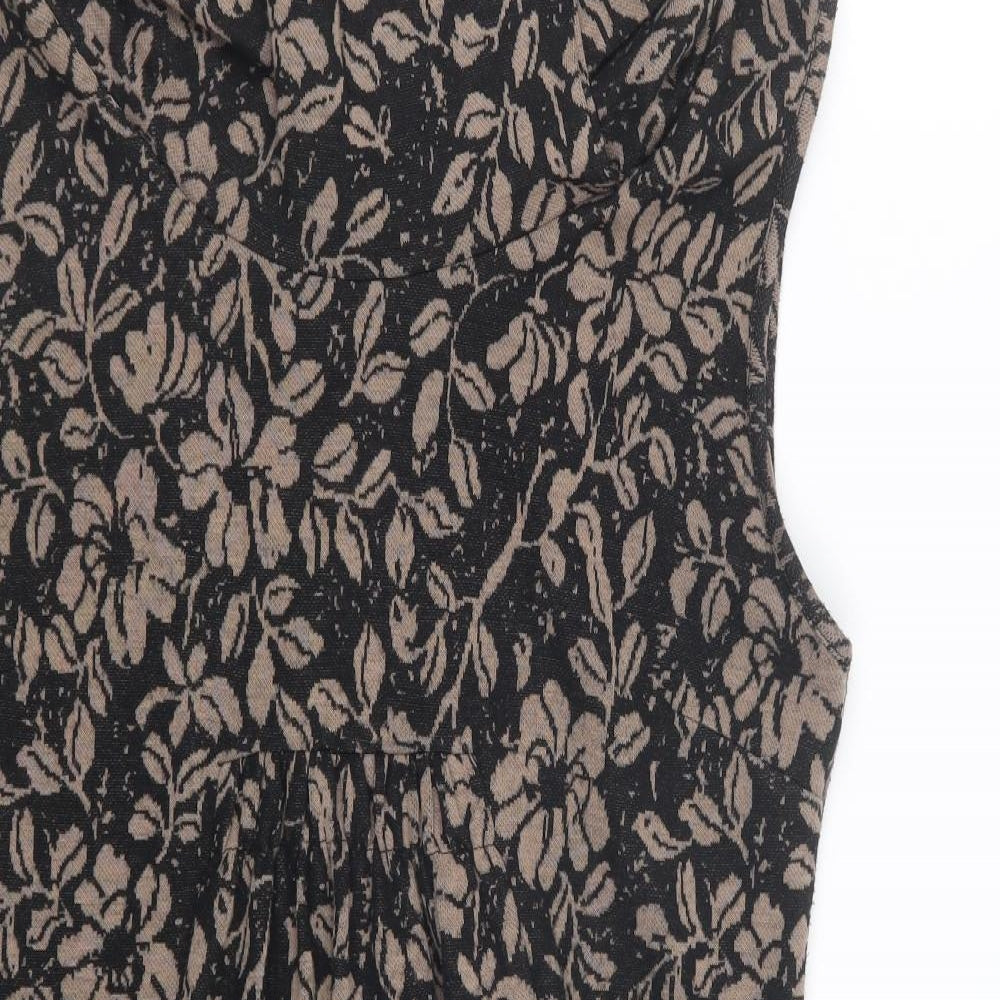 Apricot Womens Black Geometric  Jumper Dress  Size 12
