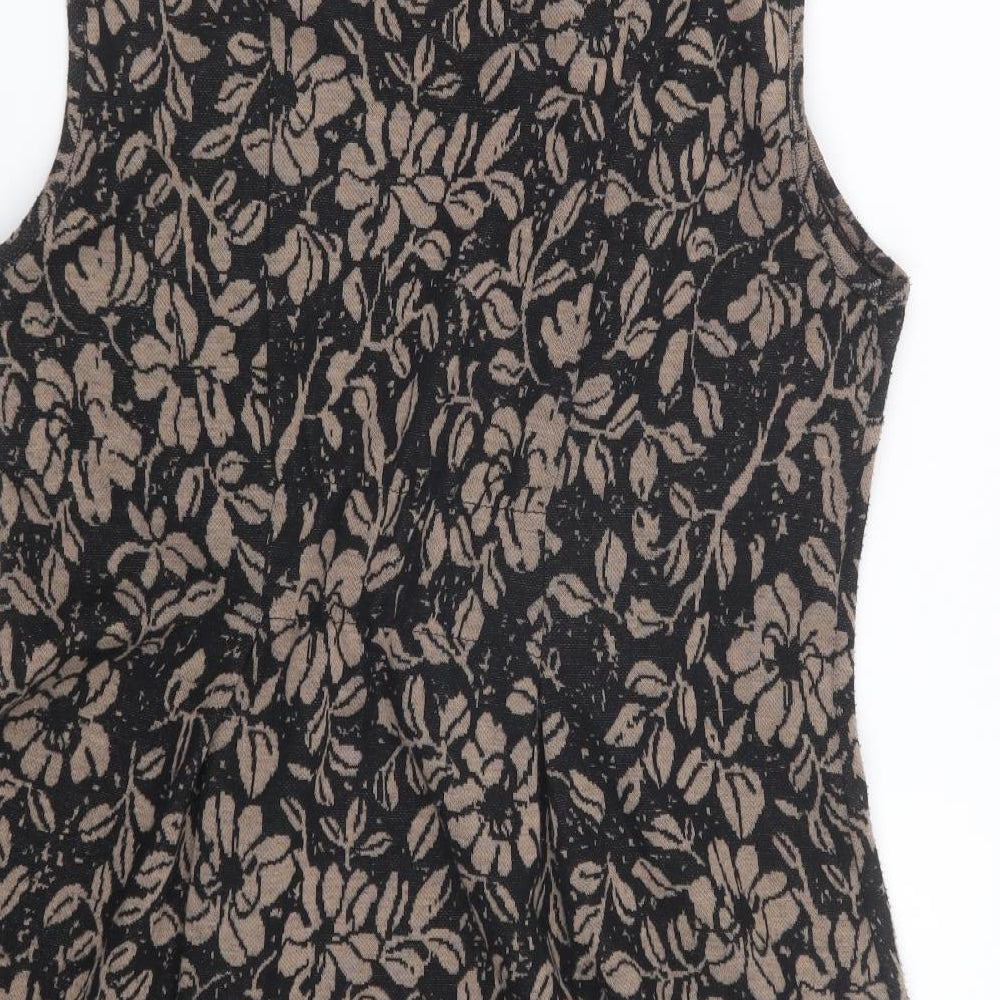 Apricot Womens Black Geometric  Jumper Dress  Size 12