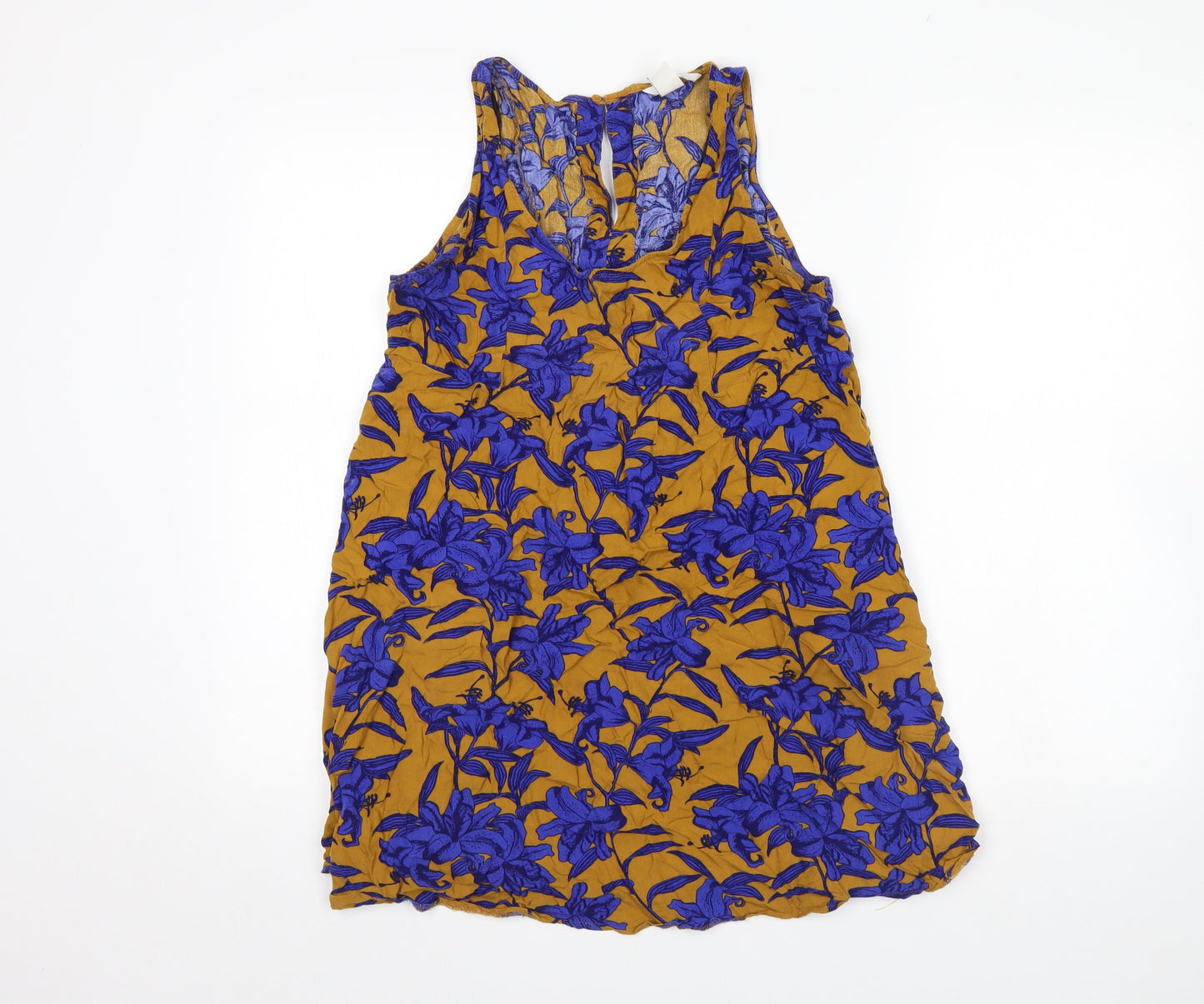 H&M Womens Orange Floral  Mini  Size 10