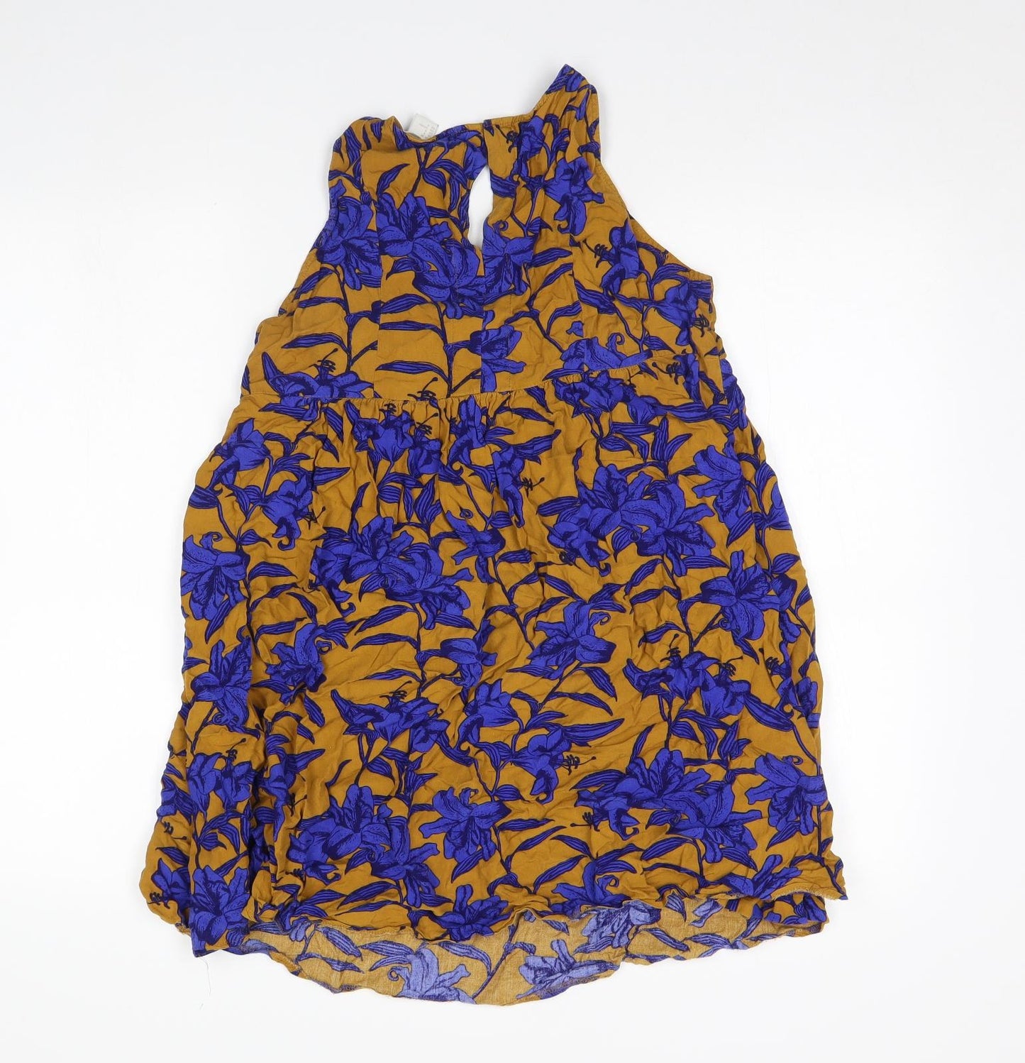 H&M Womens Orange Floral  Mini  Size 10