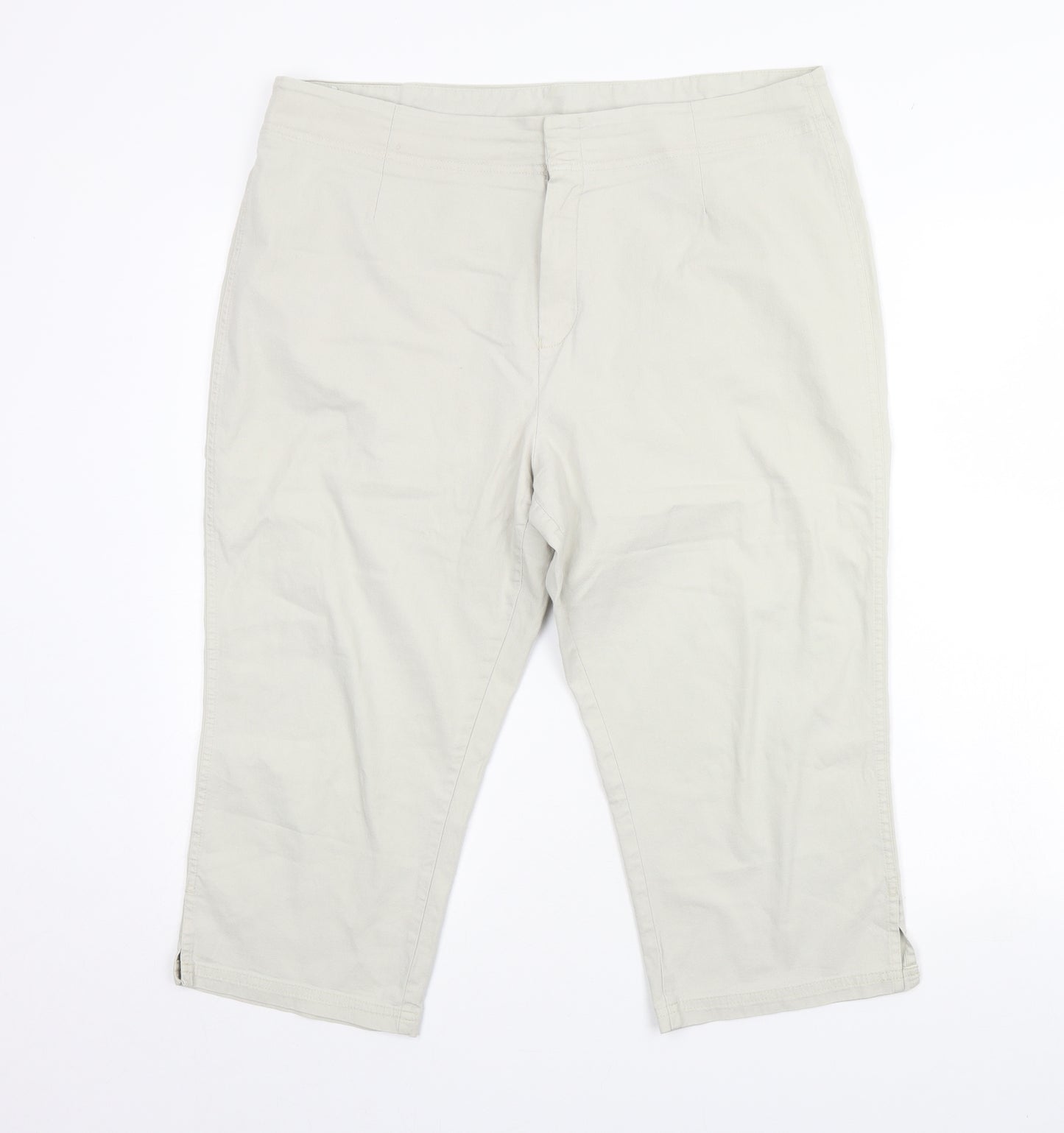 M&S Womens Ivory   Chino Shorts Size 20