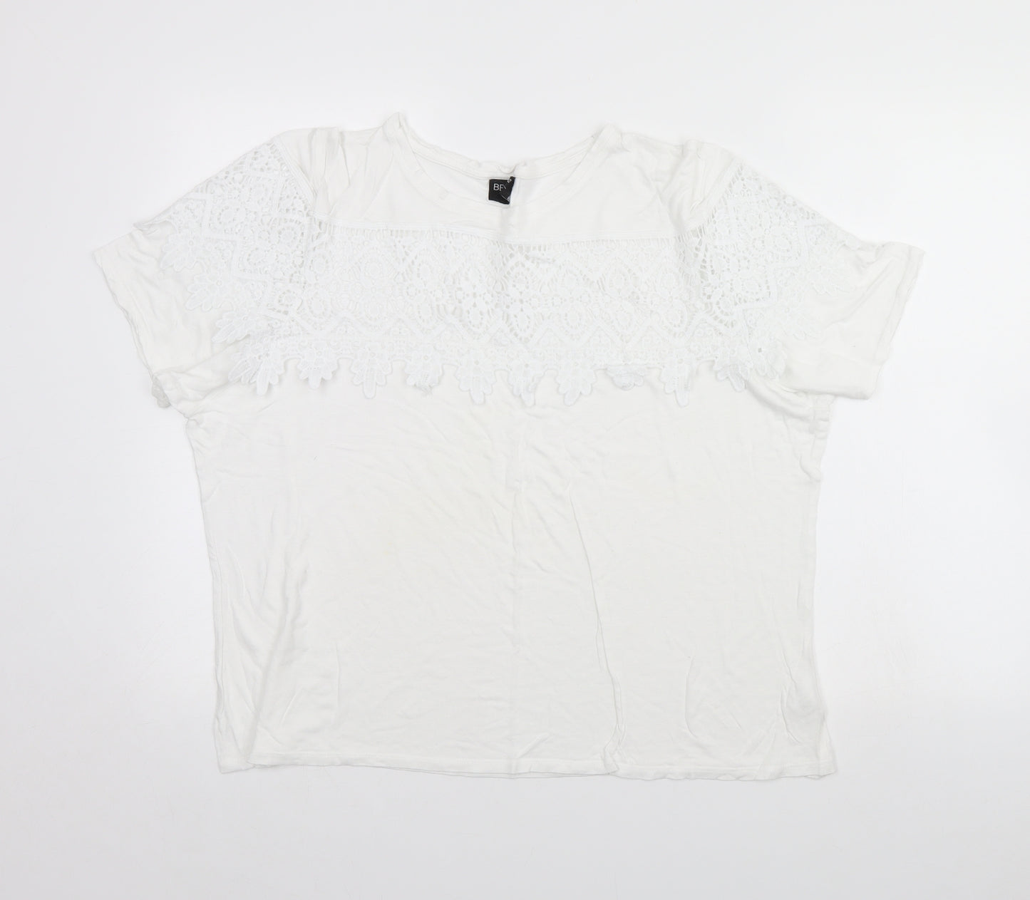 BE YOU Womens White   Basic Blouse Size 20