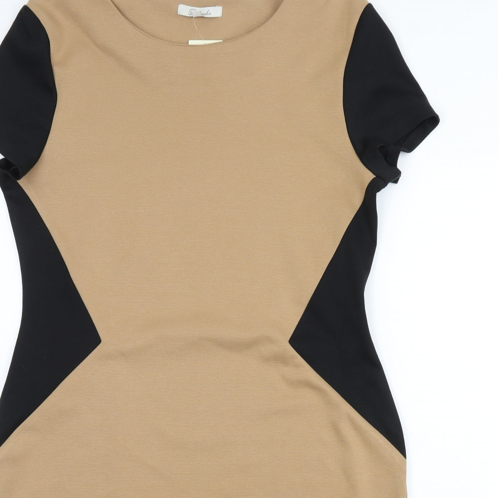 Peacocks Womens Beige   Pencil Dress  Size 18