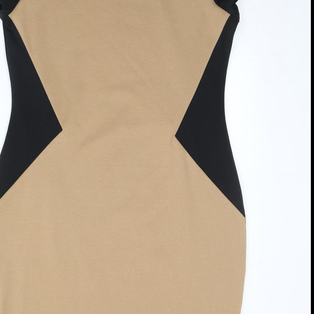 Peacocks Womens Beige   Pencil Dress  Size 18