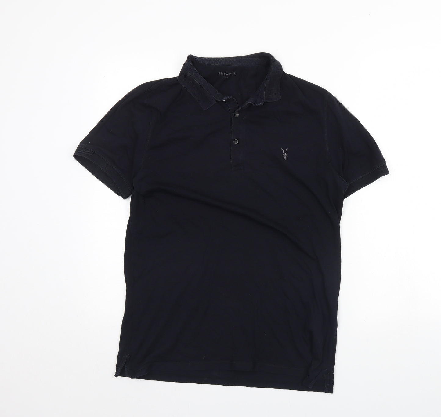 All saints Mens Blue    Polo Size L