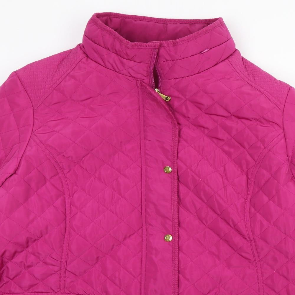 Bonmarché Womens Pink   Rain Coat Coat Size 24