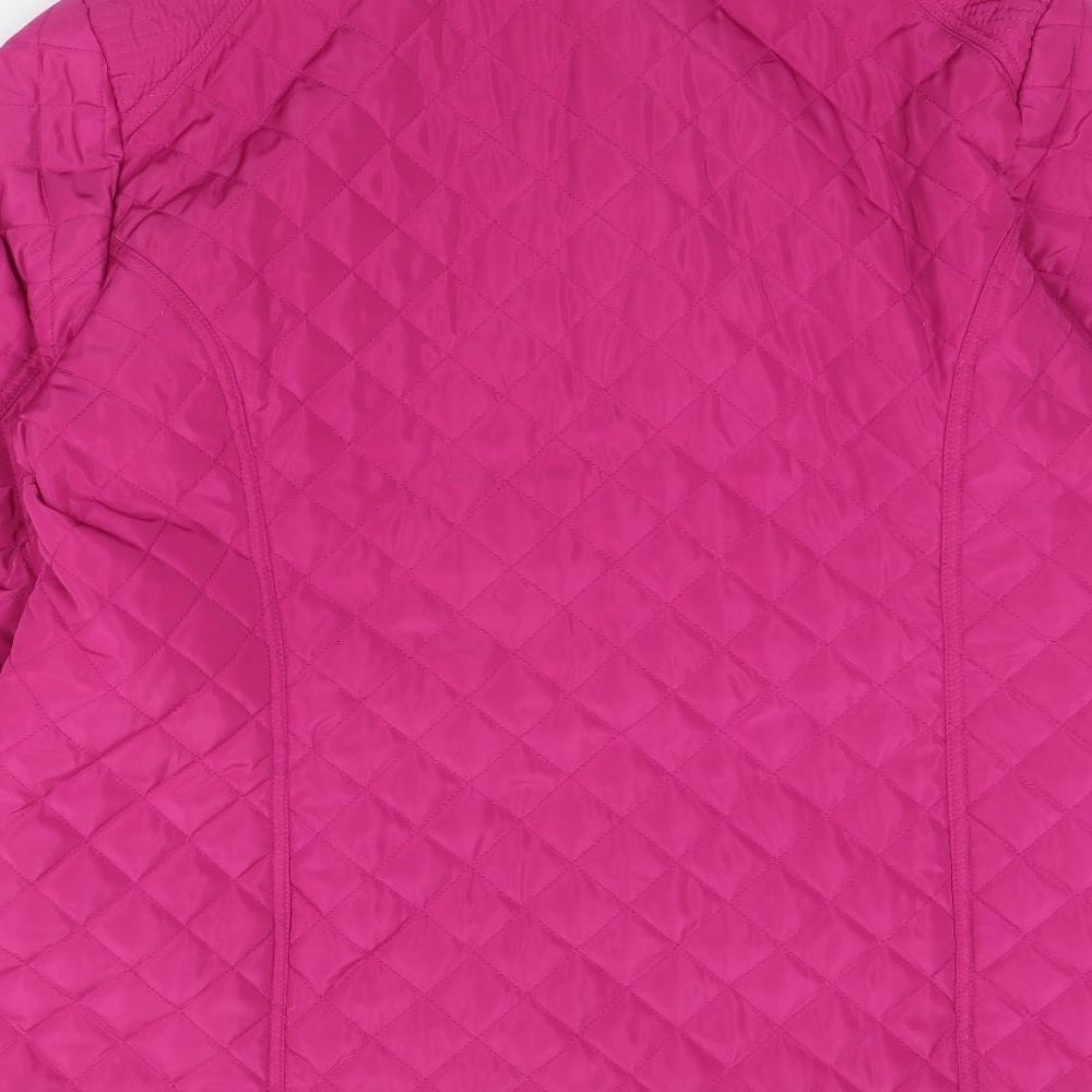 Bonmarché Womens Pink   Rain Coat Coat Size 24