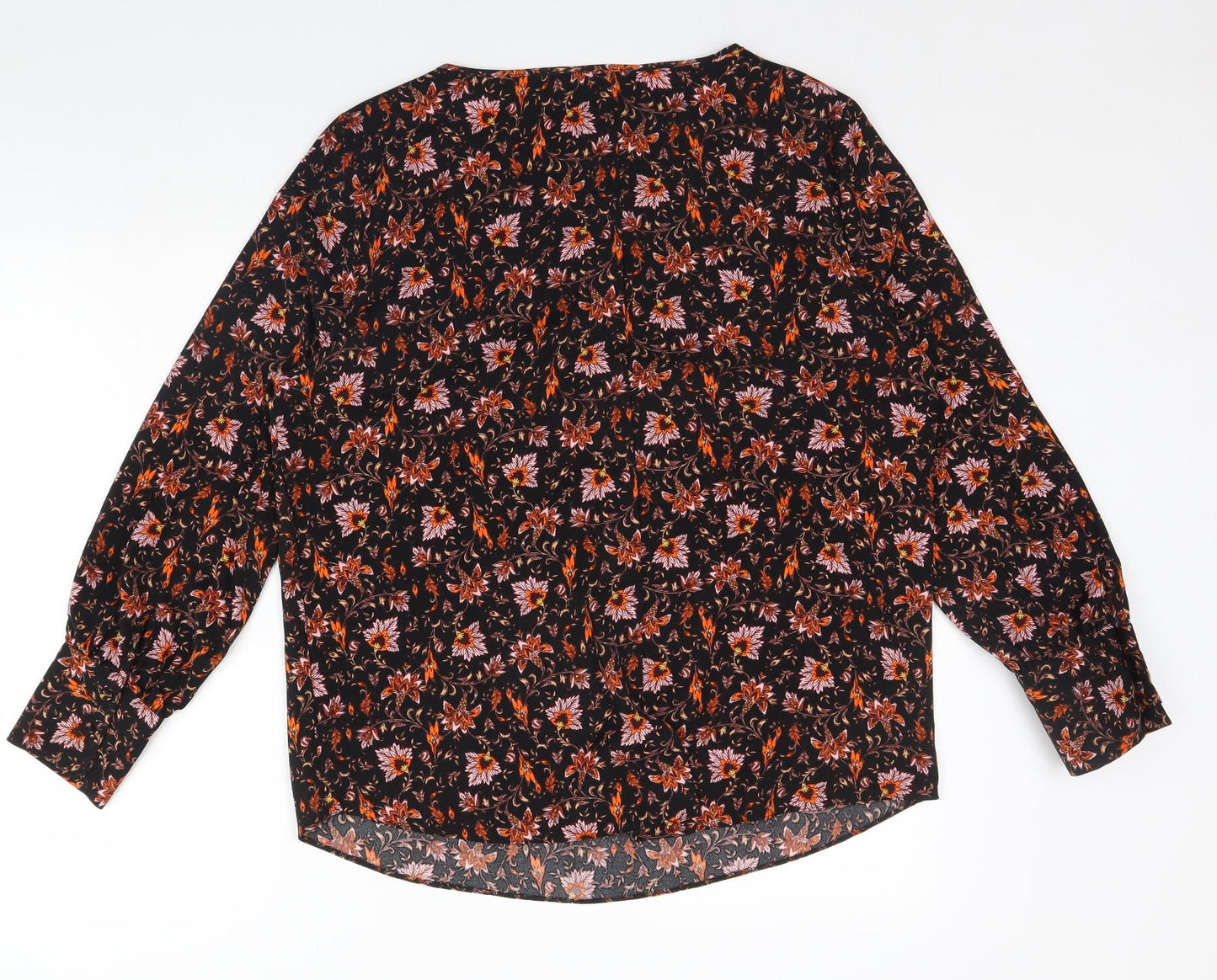 Primark Womens Black Floral  Basic Blouse Size 16
