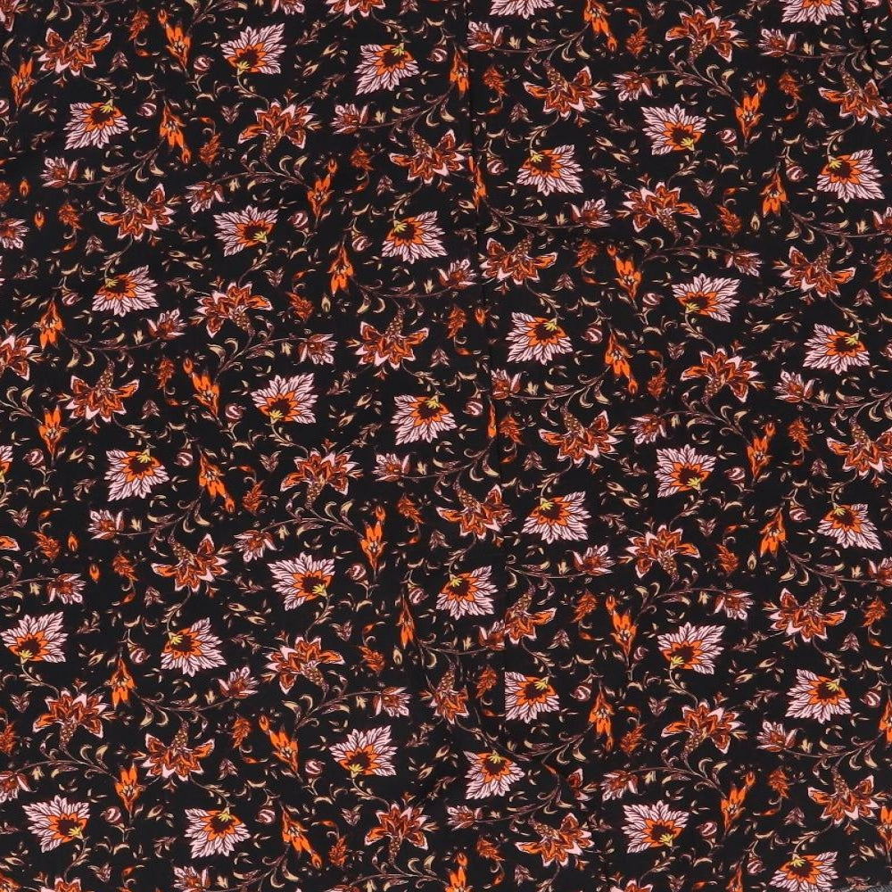 Primark Womens Black Floral  Basic Blouse Size 16