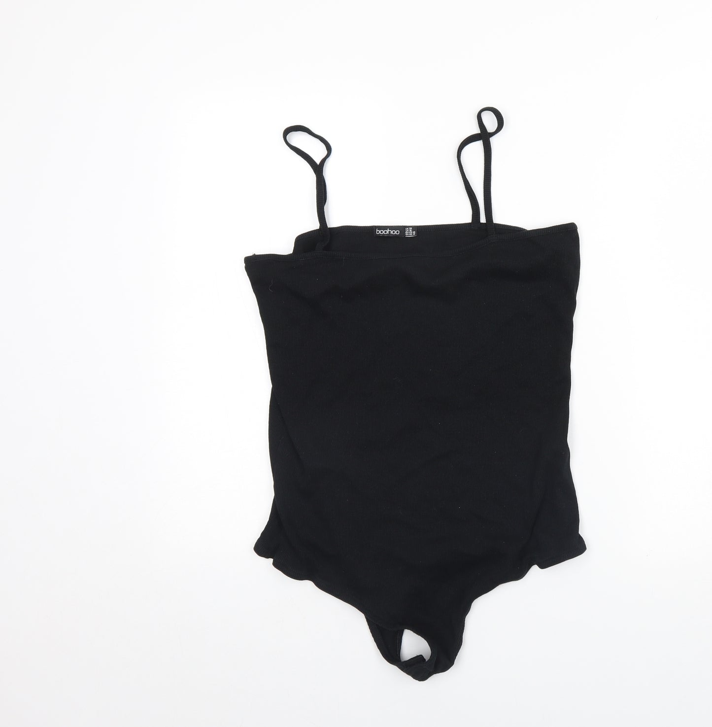 Boohoo Womens Black   Bodysuit One-Piece Size 20