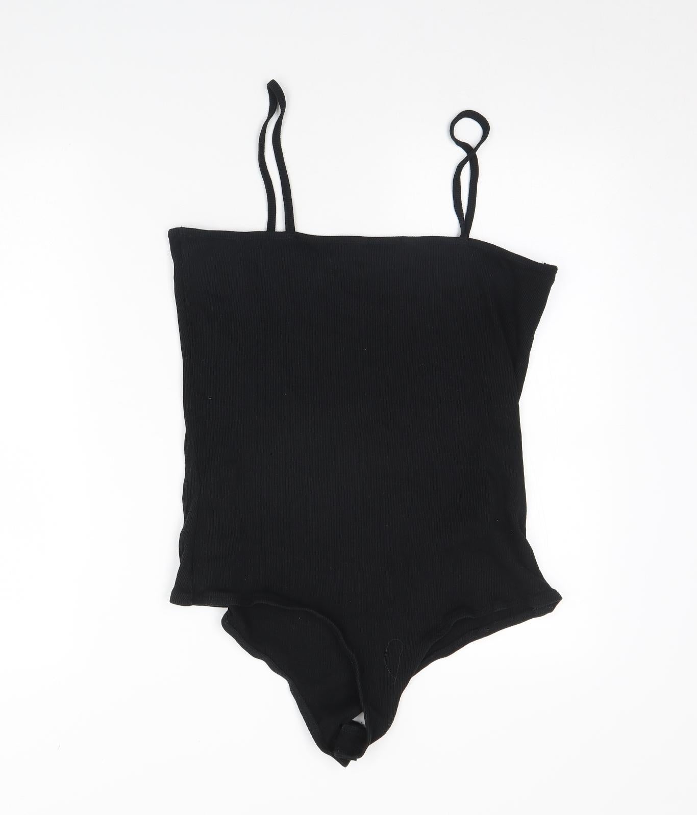 Boohoo Womens Black   Bodysuit One-Piece Size 20