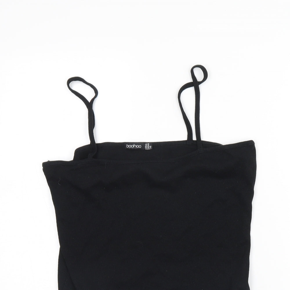 Boohoo Womens Black   Bodysuit One-Piece Size 20