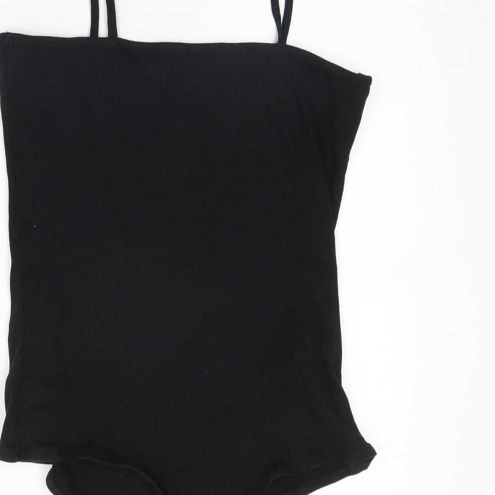 Boohoo Womens Black   Bodysuit One-Piece Size 20