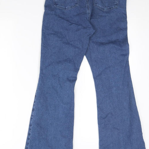 Topshop Womens Blue  Denim Bootcut Jeans Size 12 L30 in