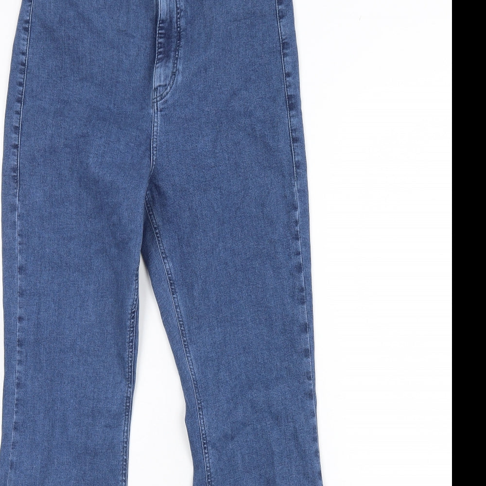 Topshop Womens Blue  Denim Bootcut Jeans Size 12 L30 in