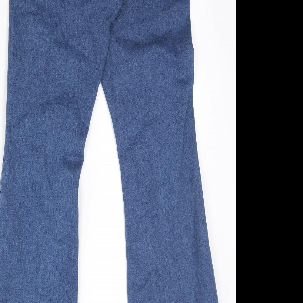 Topshop Womens Blue  Denim Bootcut Jeans Size 12 L30 in