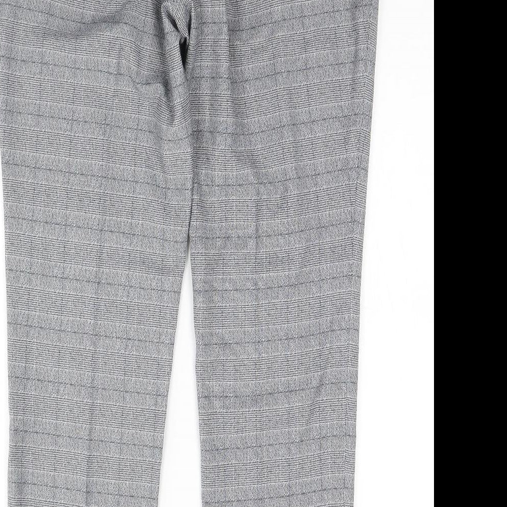 NEXT Mens Grey Plaid  Dress Pants Trousers Size 36 L31 in