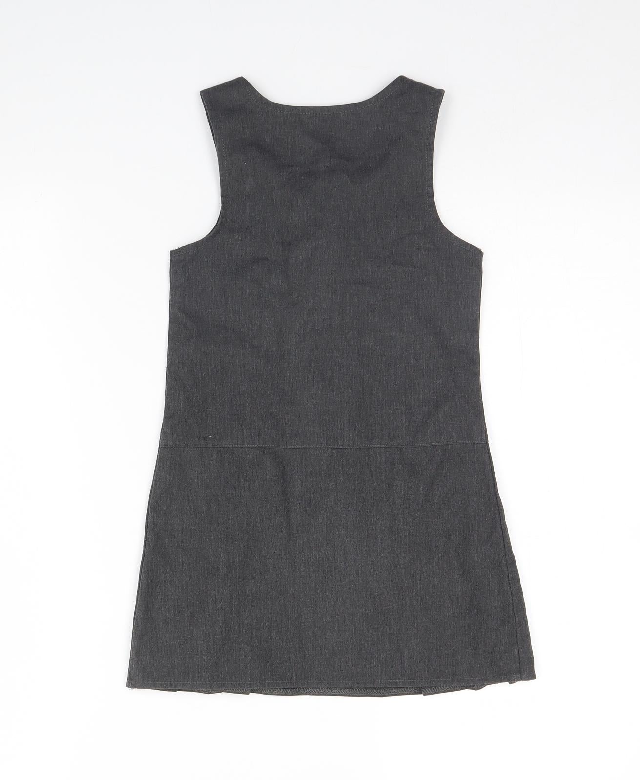George Girls Grey   Pinafore/Dungaree Dress  Size 3 Years  - School